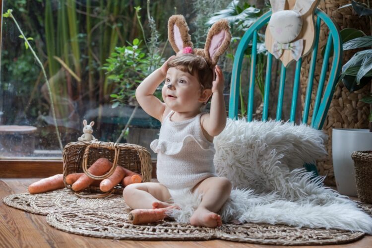 Baby Yoga: The Benefits and How to Get Started 57 Optimized cute little baby dressed as bunny