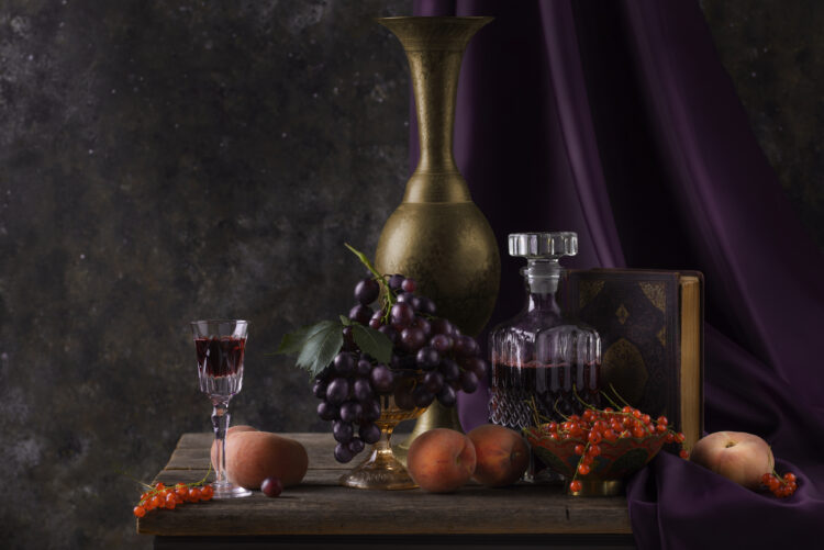 A Vinous Odyssey: The Best Wine Regions in the World 51 baroque style with drinks fruits arrangement
