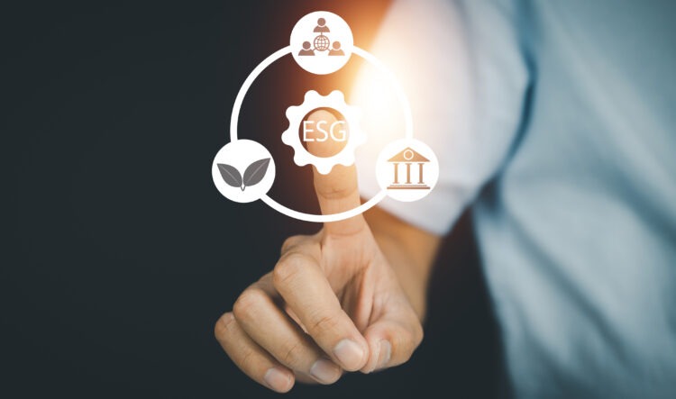 esg icon concept environmental social governance sustainable ethical business network connection