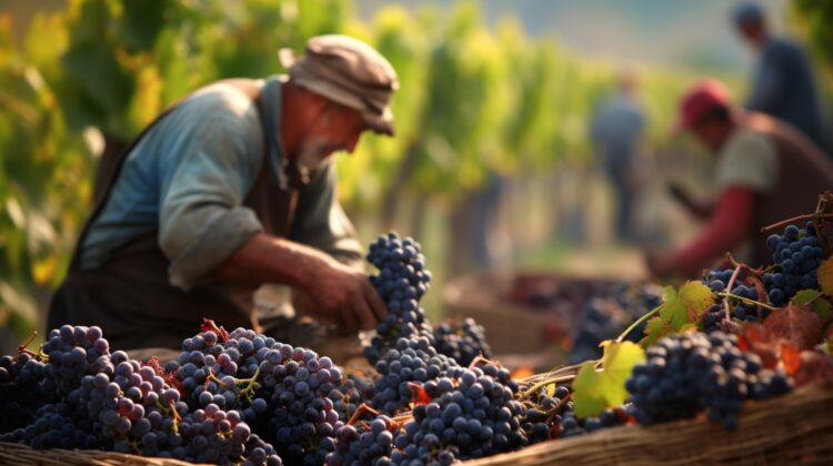 Crafting Ambrosia: The Art of Home Winemaking Unveiled 53 farmers picking wine grapes harvesting season