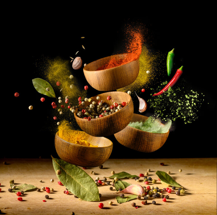 Aromatic Journeys: Unveiling the History of Spices from Ancient Times to the Present Day 52 spices seasonings powder splash explosion black